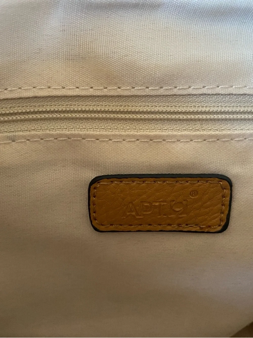 Cream Large Tote with Tan Braided Handles
